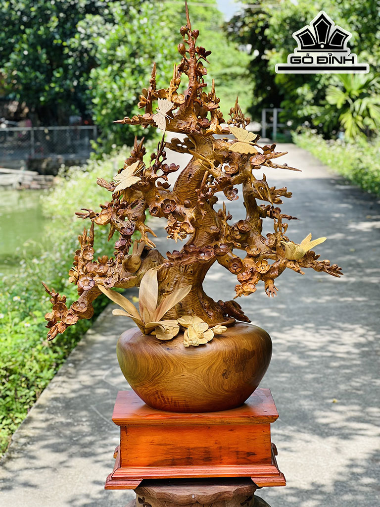 Bình Mai Tài Lộc Gỗ Hương Cao 106 Ngang 68 Sâu 48 (cm)