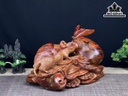 Tượng Chuột Phong Thủy Gỗ Cẩm Cao 24 Ngang 36 Sâu 20 (cm)