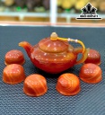 Bộ Ấm Trà Đá Mã Não Cao 10 Ngang 20 (cm)