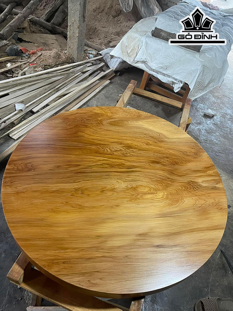Mặt Bàn Tròn Gỗ Ngọc Am Đường Kính 99 Dày 7 (cm)