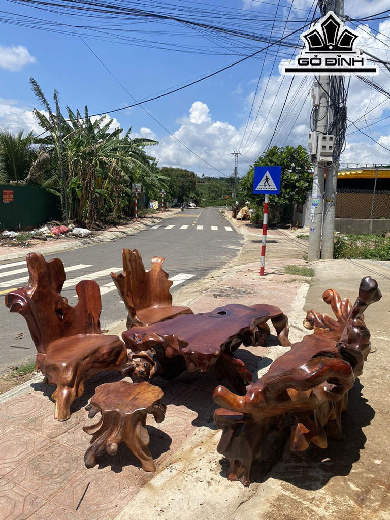Bộ Bàn Ghế Gốc Cây Gỗ Hương