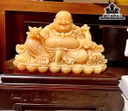 Tượng Di Lặc Như Ý Phát Tài Đá Ngọc Hoàng Long Cao 50 Ngang 40 (cm) 18kg