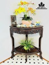 Kệ Góc Gỗ Gụ Cao 78 Góc Vuông 47 (cm)