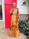 Tượng Trần Quốc Tuấn Gỗ Ngọc Am Cao 60 Ngang 18 Sâu 15 (cm)