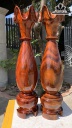 Cặp Tỳ Bà Gỗ Lim Cao 58 Đường Kính 15 (cm)