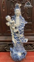 Tượng Phật Quan Âm Men Tràm Gốm Tàu Cao 62 (cm)