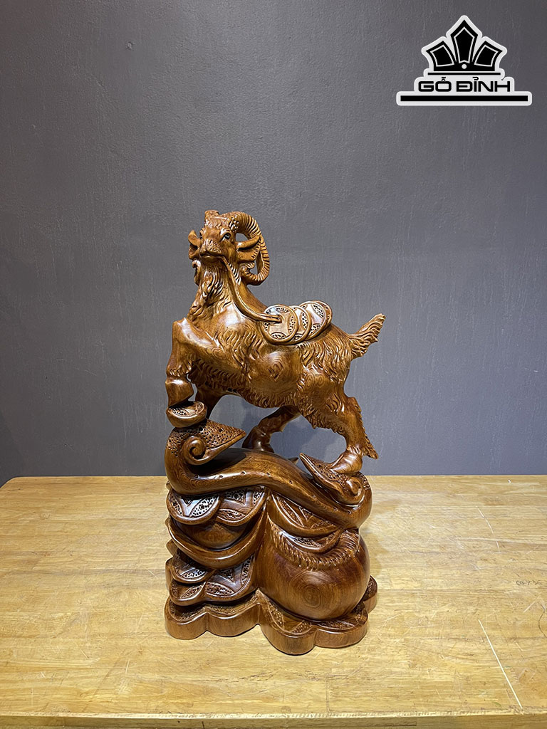 Tượng Nhất Dương Gỗ Ngọc Am Cao 53 Ngang 30 Sâu 19 (cm)
