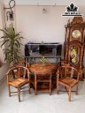 Bộ Ghế Gỗ Cẩm Bàn Cao 71 Rộng 80 Ghế Cao 80 Rộng 64 (cm)