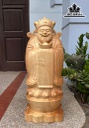 Tượng Thần Tài Gỗ Pơ Mu Cao 70 Ngang 28 Sâu 18 (cm)