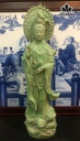 Tượng Quan Âm Tự Tại Men Xanh Ngọc Gốm Tàu Cao 93 (cm)
