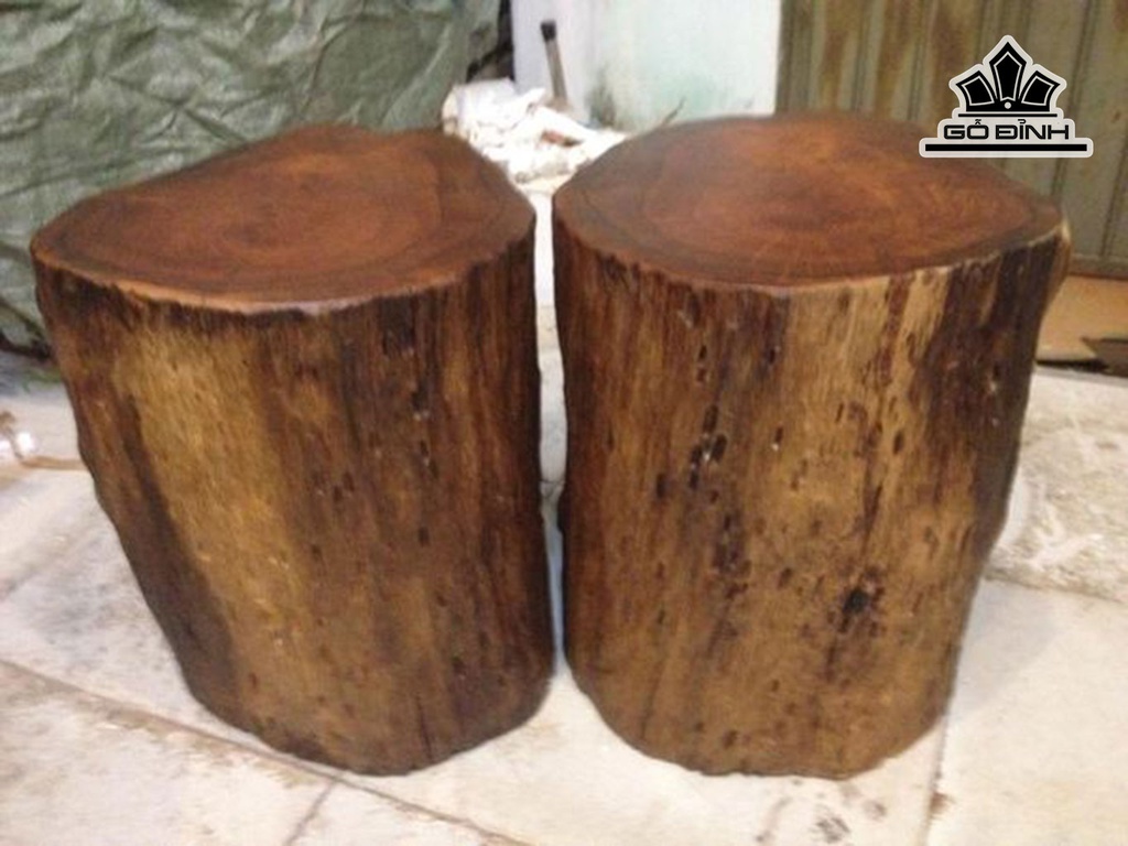 Cặp Đôn Gốc Lim Đá Gia Lai Cao 38 Đôn Trái Mặt 41-32 Đôn Phải Mặt 38-33 (cm) DS106