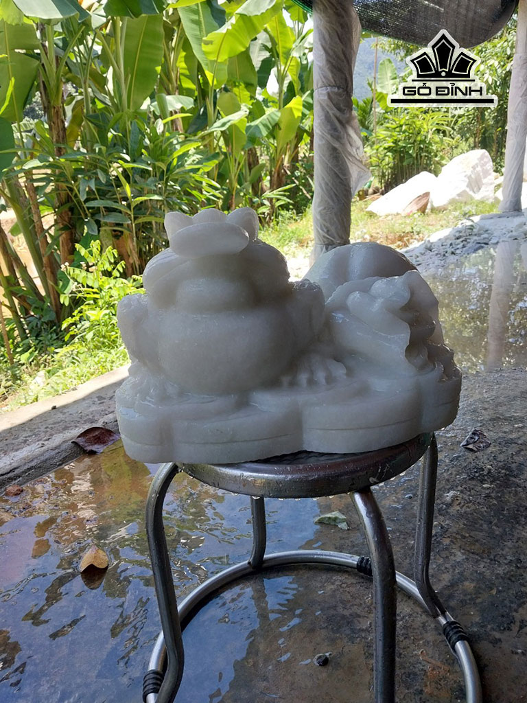 Thiềm Thừ Đá Cẩm Thạch Cao 21 Ngang 31 Sâu 26 (cm) 21kg