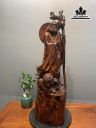 Tượng Đạt Ma Giáo Hóa Gỗ Cẩm Cao 72 Ngang 23 Sâu 23 (cm)