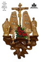 Mã DT47- Bàn Thờ Công Giáo Gỗ Trai - Cao Tổng 125 Ngang 70 Tượng Màu 40 (cm)