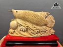 Tượng Cá Kim Long Gỗ Ngọc Am Cao 25 Ngang 46 Sâu 13 (cm) - Cao Cả Kỷ 35 (cm) 5kg