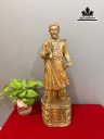 Tượng Trần Quốc Tuấn Gỗ Trắc Xanh Cao 60 Ngang 18 Sâu 15 (cm)