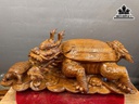 Tượng Long Quy Gỗ Nu Ngọc Am Cao 29 Ngang 65 Sâu 35 (cm) 16kg