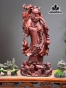 Tượng Đạt Ma Sư Tổ Gỗ Tử Đàn Cao 68 Ngang 30 Sâu 28 (cm)
