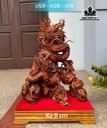 Tượng Nhất Long Gỗ Sưa Cao 59 Ngang 38 Sâu 18 (cm)