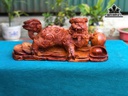 Tượng Nghê Gỗ Hương Cao 22 Ngang 50 Sâu 20 (cm)