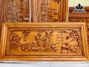 Tranh Mừng Thọ Gỗ Hương Đỏ Kích Thước 70x155x6 (cm)