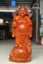 Tượng Thần Tài Gỗ Hương Cao 140 Ngang 54 Sâu 38 (cm)