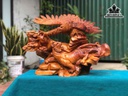 Tượng Anh Hùng Tương Ngộ Gỗ Hương Cao 46 Ngang 63 Sâu 25 (cm)