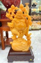 Tác Phẩm Phật Di Lặc Đá Ngọc Hoàng Long Cao 72 Ngang 41 Sâu 16 (cm) - Cả Đế Cao 83