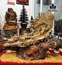 Tượng Bát Mã Gỗ Hoàng Đàn Cao 37 Ngang 50 Sâu 15 (cm)