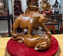 Tượng Trâu Gỗ Ngọc Am Cao 30 Ngang 40 Sâu 23 (cm)