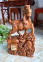 Tượng Dê Phong Thủy Gỗ Ngọc Am Cao 59 Ngang 35 Sâu 16 (cm)