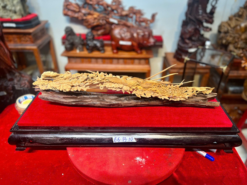 Cầu Như Ý Gỗ Hoàng Đàn Cao 19 Ngang 66 Sâu 10 (cm)