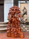 Tượng Phật Di Lặc Ngũ Phúc Thuần Nghê Gỗ Hương Cao 130 Ngang 68 Sâu 36 (cm)
