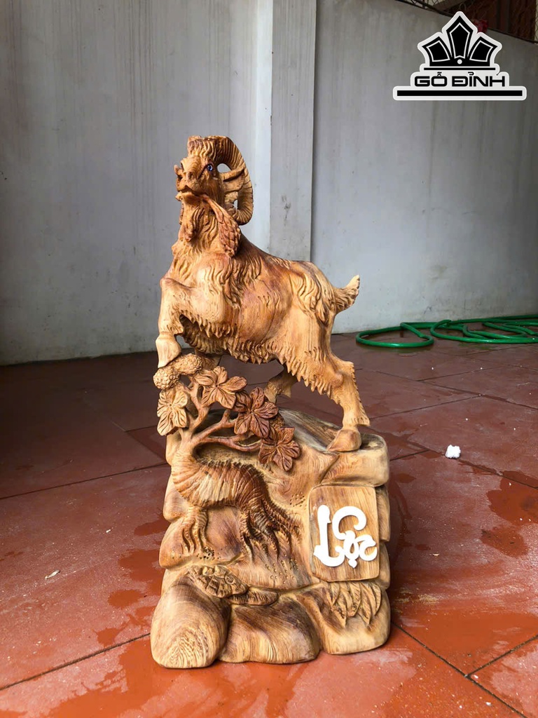 Tượng Nhất Dương Gỗ Ngọc Am Cao 56 Ngang 28 Sâu 20 (cm)