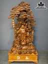 Tượng Phật Di Lặc Ngũ Phúc Gỗ Bách Xanh Cao Cả Kỷ 188 Ngang 95 Sâu 56 (cm) - Kỷ Cao 30 (cm)