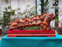 Tượng Bát Mã Gỗ Sưa Cao Cả Kỷ 38 Ngang 66 Sâu 16 (cm)