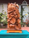 Tượng Cá Xiêm Gỗ Ngọc Am Cao Cả Kỷ 90 Ngang 43 Sâu 19 (cm) - Kỷ Cao 9 (cm)