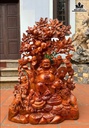 Tượng Phật Di Lặc Ngũ Phúc Gỗ Hương Cao 97 Ngang 62 Sâu 32 (cm)
