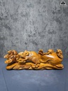 Tượng Gia Đình Chuột Gỗ Ngọc Am Cao 20 Ngang 59 Sâu 15 (cm)