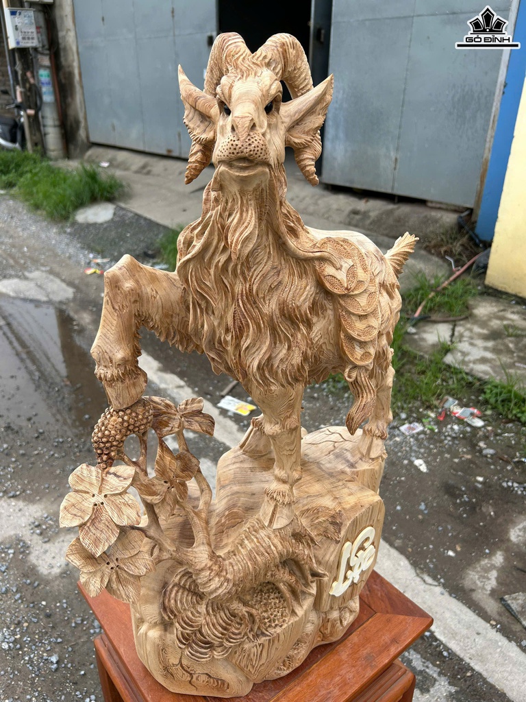 Tượng Nhất Dương Gỗ Ngọc Am Cao 75 Ngang 48 Sâu 24 (cm) - 15kg