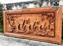 Tranh Thuận Buồm Xuôi Gió Gỗ Hương Đá Kích Thước 70x140x5 (cm)