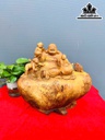 Tượng Phật Di Lặc Tam Phúc Gỗ Nu Hương Cao 36 Ngang 37 Sâu 29 (cm)