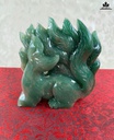 Tượng Cửu Vỹ Hồ Ly Ngọc Đông Linh Aventurine Cao 13 Ngang 12,5 Sâu 4,2 (cm) - 0,95kg