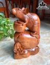 Tượng Chuột Phong Thủy Gỗ Ngọc Am Cao 42 Ngang 26 Sâu 16 (cm)