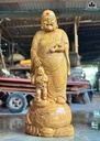 Tượng Thương Gia Gỗ Cẩm Vàng Cao 160 Ngang 57 Sâu 48 (cm)