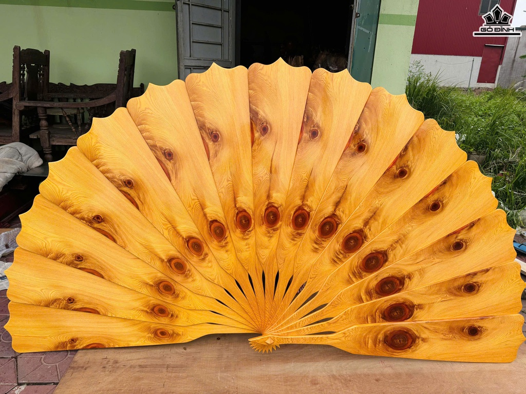 Quạt Treo Tường Gỗ Pơ Mu Cao 108 Rộng 200 (cm)