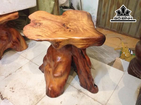 Đôn Gỗ , Gỗ Gõ Đỏ (Cà te) Cao 51 Mặt 44-41 (cm) DC147