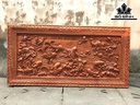 Tranh Cửu Ngư Quần Hội Gỗ Hương Đá Kích Thước 70x140x5 (cm)