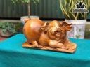 Tượng Heo Gỗ Ngọc Am Cao 23 Ngang 43 Sâu 22 (cm)