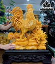 Tác Phẩm Gà Trống Đá Ngọc Hoàng Long Cao 76 Ngang 70 Sâu 15 (cm) - Cao Cả Đế 95 (cm)